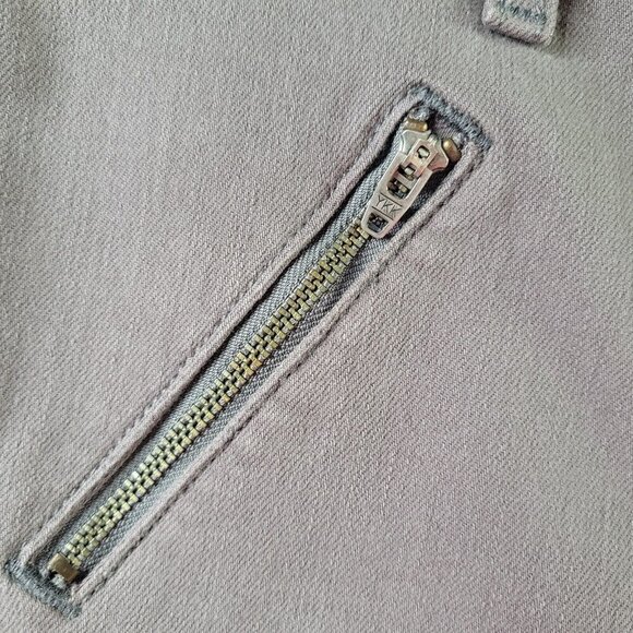 Anthropologie Pilcro Letterpress Skin Jeans Size 26 28X29 Gray Zip Ankle - Picture 4 of 13